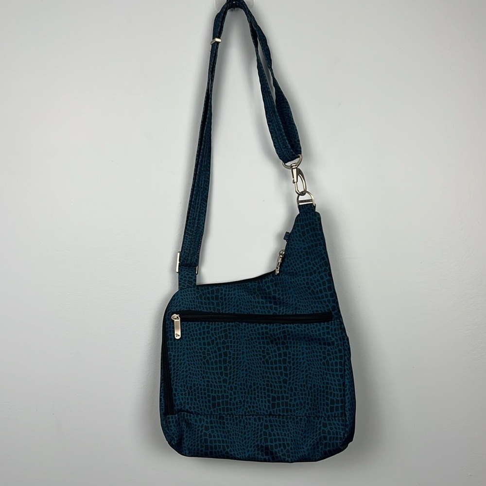 Travelon Anti-Theft adjustable strap Cross-Body Bag, Blue Snake - Picture 10 of 10